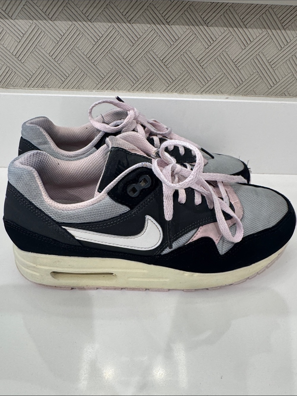 Big Kid's Nike Air Max 1 Black/Summit White-Anthracite size 5.5